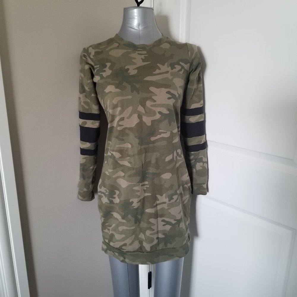 BOGO Love, Fire Camouflage Sweatshirt Dress